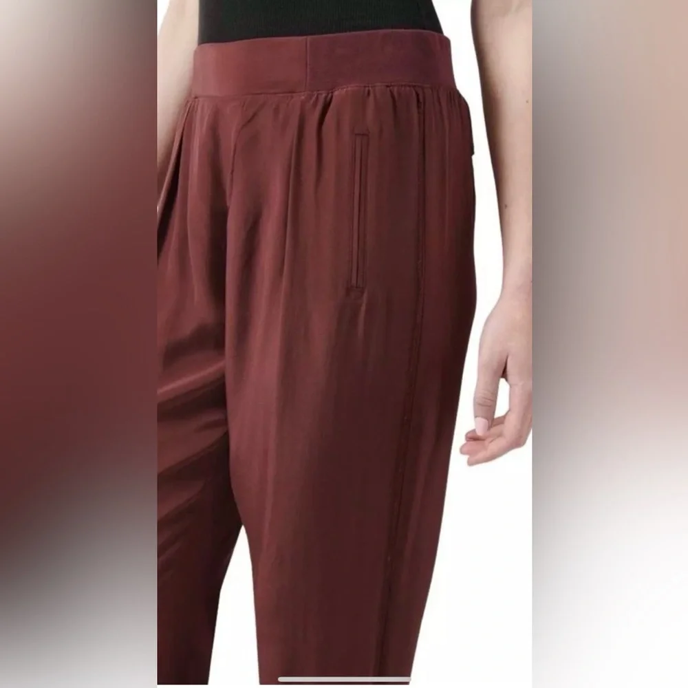 ATM Silk Charmeuse Frayed Trim Joggers - NEW! - Picture 4 of 17